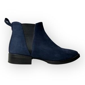 Poppy Barley Navy Suede Chelsea Ankle Boots 6